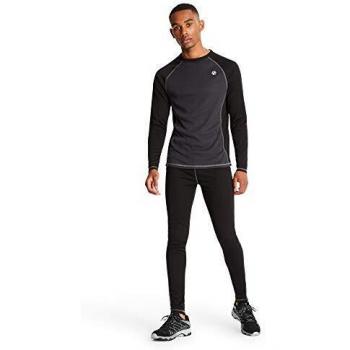 Dare 2B Herren Exchange Schnelltrocknender Basisschicht-Set mit antibakteriellem Geruchsblocker, Schwarze/Gräuliche Basis, XL