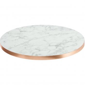 Mesa Marvani VEGA redonda 60 cm cobre y mármol
