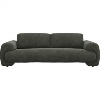 FLEX LUX Molino 3‑Seiter Einzelcouch – Polster, Kaltschaum, Stahlwellen, Schwarz