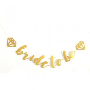 Bride To Be Glitter Diamond Ring Banner