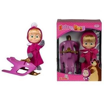 Masha con slittino 12 cm