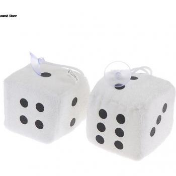 Fuzzy Dice Mirror Hanging Decoration