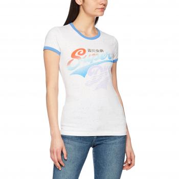 Camiseta Ringer Superdry Paradise Stacker Entry, Mujer, Blanco