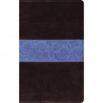ESV Thinline Bible (Trutone, Chocolate/Blue, Paisley Band)