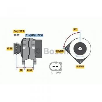 Bosch Alternator Part No. 0 986 047 250