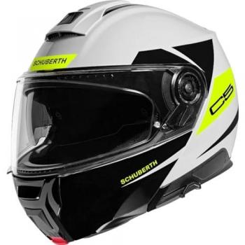 Schuberth C5 Eclipse, Klapphelm Schwarz/Weiß/Neon-Gelb 3XL