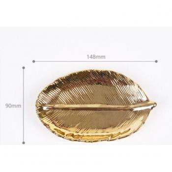 Goldene Blatt‑Deko‑Speiseplatte