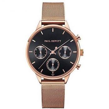 Paul Hewitt Damenwatch Everpuls – Schwarzes Zifferblatt, Edelstahl‑Mesh