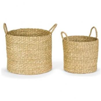Complemento Ecológico: Set 2 Cestas Seagrass 35x29 con asas