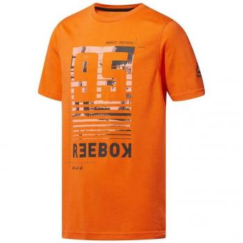 Reebok Orange Kurzarm T-Shirt für Männer