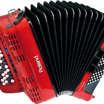 Roland FR‑1XB V‑Accordion Lite with 62 Buttons and Red Speakers