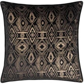 Housse de coussin métallique Paoletti Tayanna 50cm moutarde