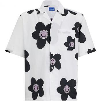 Hugo Hemd Eligino 50513855 Weiß Oversize S male