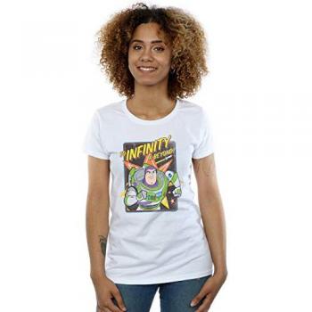 Toy Story 4 Buzz Lightyear – Disney Damen Baumwoll‑T-Shirt Weiß