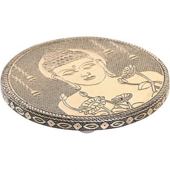 Buddha-Ständer DKD Home Decor Ø 10 cm Holz Aluminium Arabisch