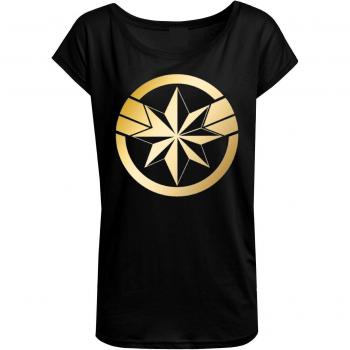 Captain Marvel – Schwarzes Mädchen-T-Shirt
