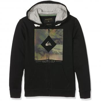 Quiksilver Boys’ Black Day Zip Fleece Shirt – Size 10