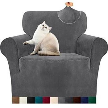 Luxurlife Velvet Chair Cover with Non-Slip Sticks