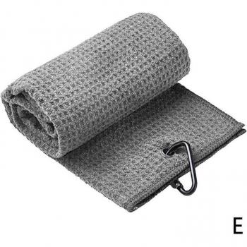 8-Color Waffle Pattern Golf Towel with Safety Clip