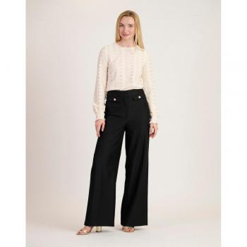 Pantalón ancho de mujer Naf Naf, color negro