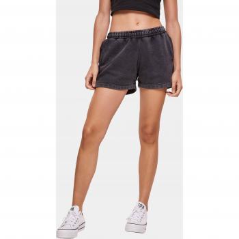 Urban Classics Damen Schwarz Heavy Washed Shorts
