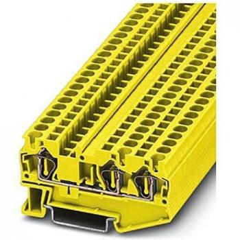 ST 4‑TWIN YE – 32 A, 6.2 mm Feed‑Through Terminals (×50 Units)