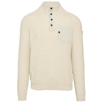 Baumwoll-Piqué Regular Fit Strickpullover mit Troyer-Kragen
