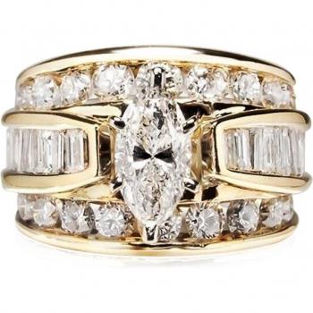 Anillos de lujo estilo Reina Marquesa Punk para mujeres, Huitan