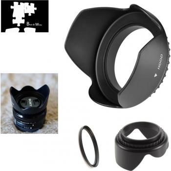 40,5 mm Bloemvormige Zonnekap voor Sony Alpha A6500 A6400 A6300 A6100 A6000 A5100 A5000 NEX-6 NEX-5T NEX-5N NEX-3N NEX-5R
