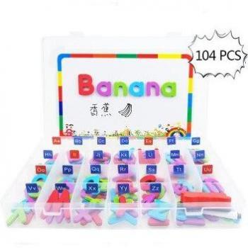Magnetic ABC Letters Set with Soft Stickers for Kids