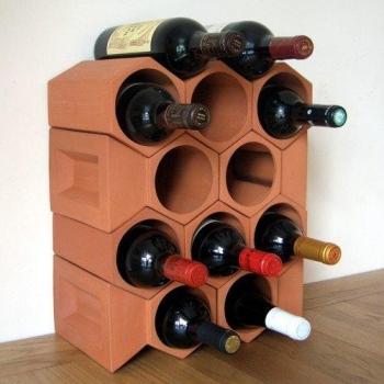 Keystone 12‑Bottle Rustic Terracotta Wine Rack