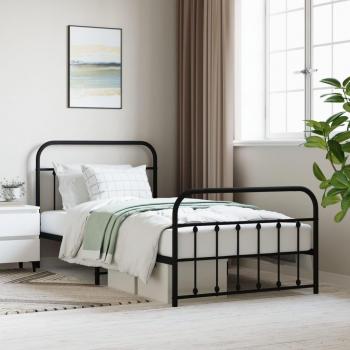 Marco de Cama Maison Exclusive – Estribo Negro, 100x200 cm