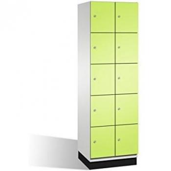 Armadietto con porte in acciaio verniciato verde viridiano