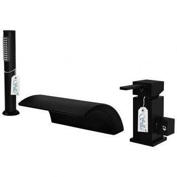 Cascade 3‑Fori Nero Sem‑1006b per Vasca