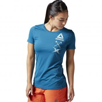 Reebok Ac Graphic Tee Camiseta, Mujer, Turquesa