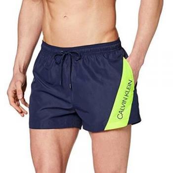 Calvin Klein Bañador Corto de Hombre, Azul (Black Iris CBK)