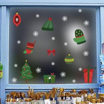Cute Snowman Holiday Window Stickers