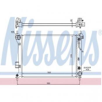 Radiador de Motor NISSENS 67548