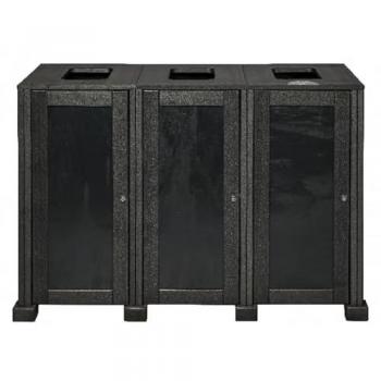 Station de Tri Sélectif 3x80L Noir Carbone Probbax