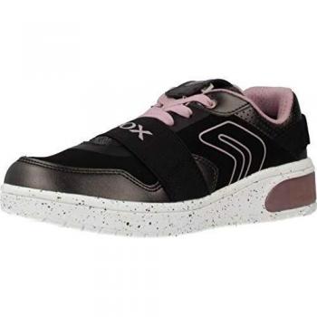 Geox J XLED Girls' Trainers Black/Pink