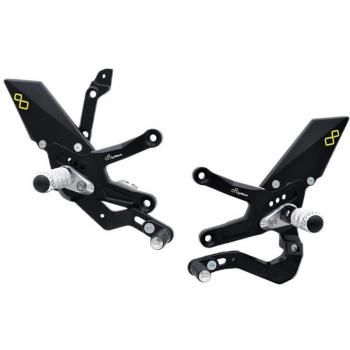 Pedane fisse Lightech per Kawasaki ZX10R cambio rovesciato