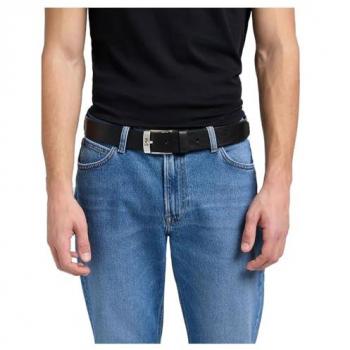 Cintura in pelle Lee con logo nera 95 cm