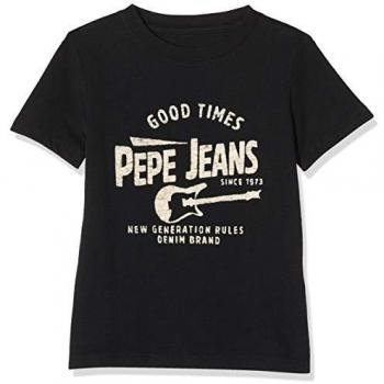 T-Shirt à Manches Courtes Pepe Jeans Terry en Noir (Black 999) pour Enfants de 15-16 ans