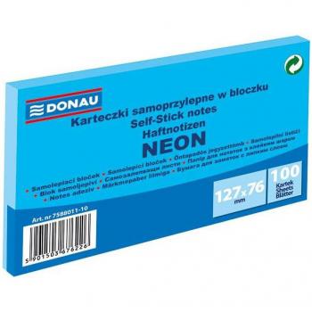 Donau Haftnotizen 100 Blatt Neonblau