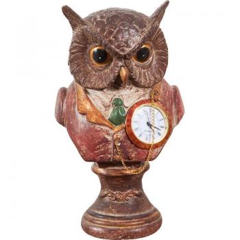 Hibou Avec Montre en Résine 10×18 cm – Pack Duo
