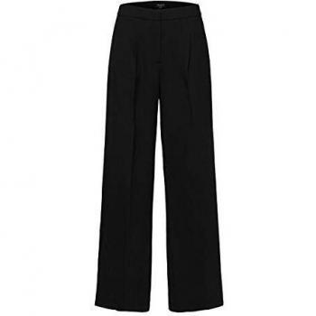 Pantaloni Tinni 40 nero a vita media con taglio wide
