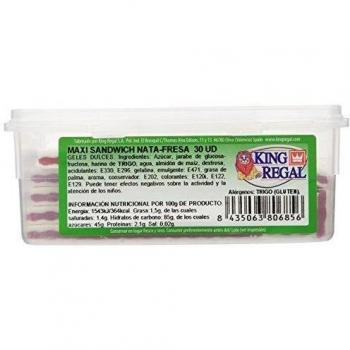 Maxi Sandwich Nata Fresa KING REGAL 30 Unid