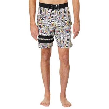 Hurley Phantom Eco 25th S1 Block Party 18 Barely Bone Swim Shorts for Men 33