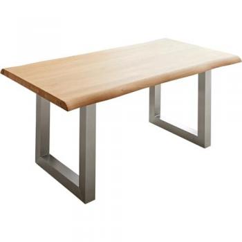 Table de salle à manger DELIFE 160×90 cm – Style Live‑Edge chêne