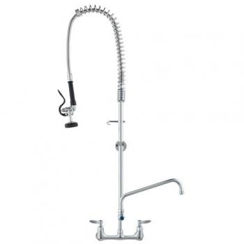 VEVOR Brass Wall-Mounted Kitchen Faucet with Pull Down Feature